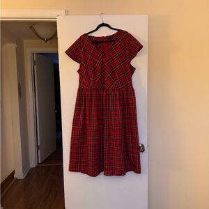 Lane Bryant Red and Black Plaid Dress